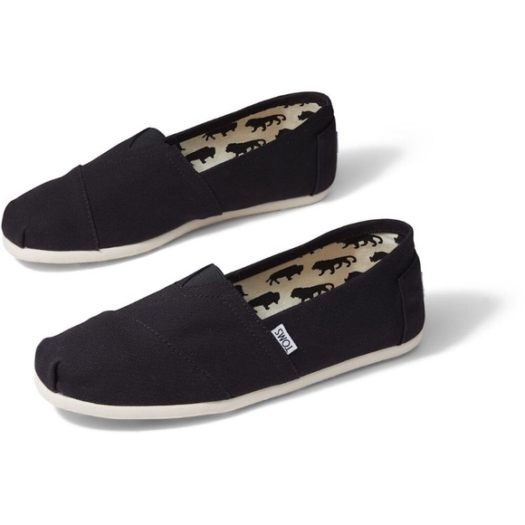 toms black canvas shoes